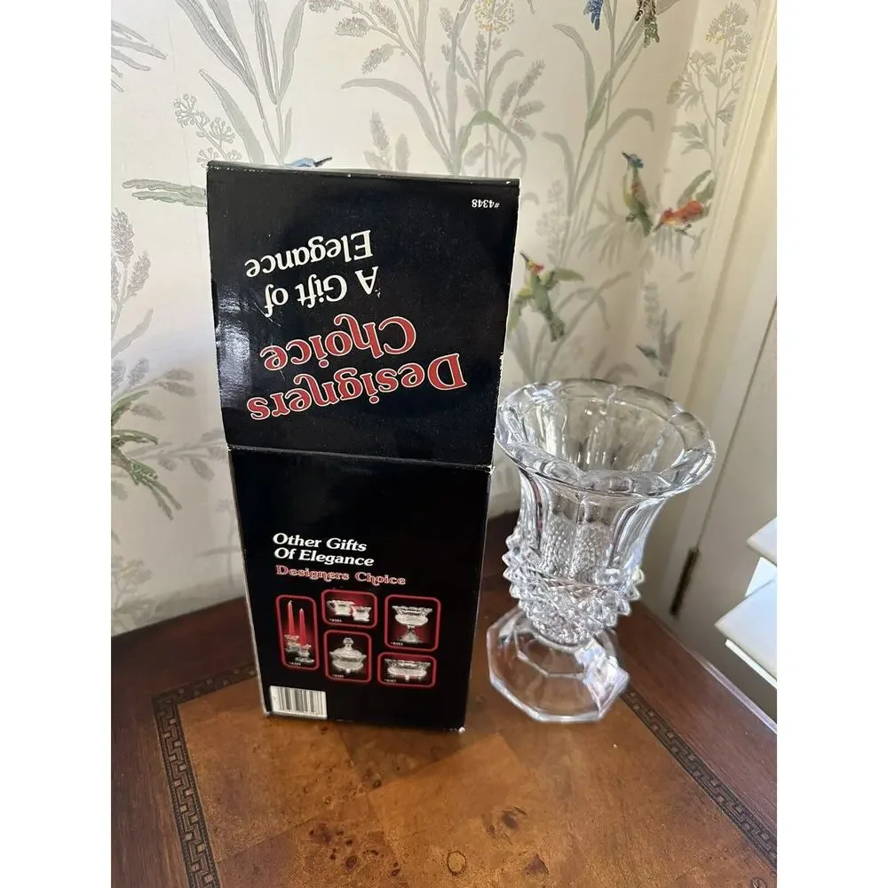 24% Lead Crystal Vase 7” Designers Choice Price Products Made In Germany Vintage